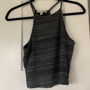 Grey Express ribbed crop top